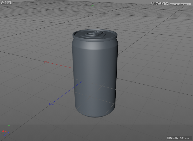 C4D制作逼真的可口可乐易拉罐模型