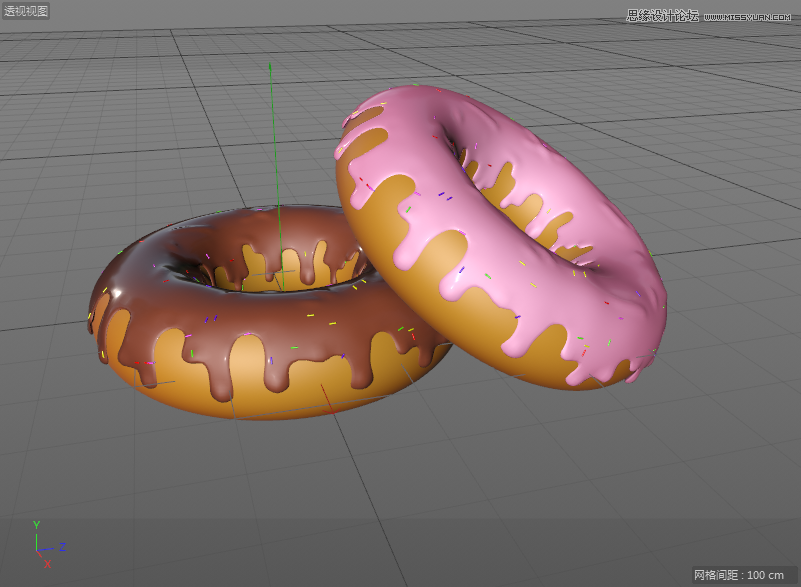 C4D详解甜甜圈美食的建模及渲染