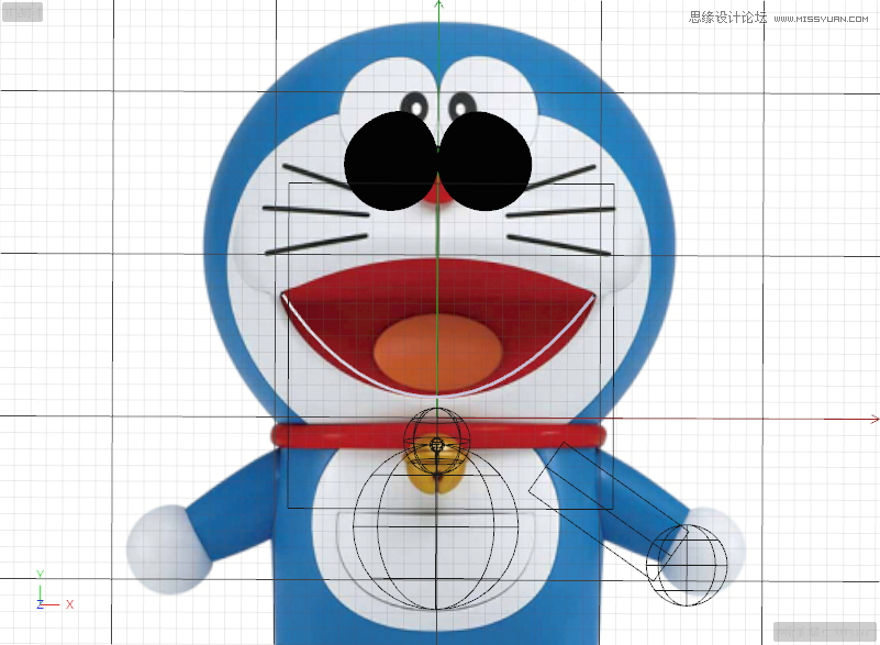 C4D详解机器猫哆啦A梦建模及渲染