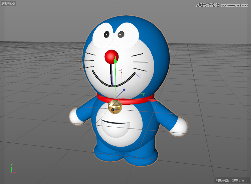 C4D详解机器猫哆啦A梦建模及渲染