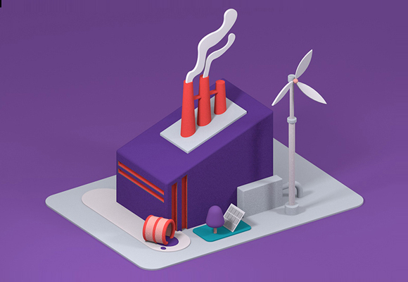 C4D零基础制作3D小工厂效果图设计教程