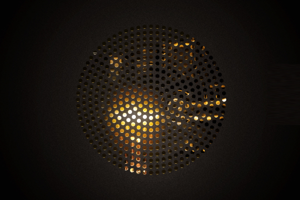 Photoshop制作发光效果的金属版背景设计教程