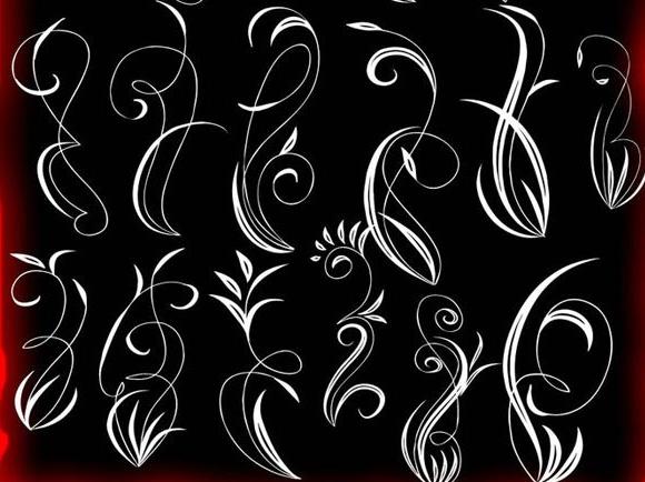 细花纹装饰效果形状