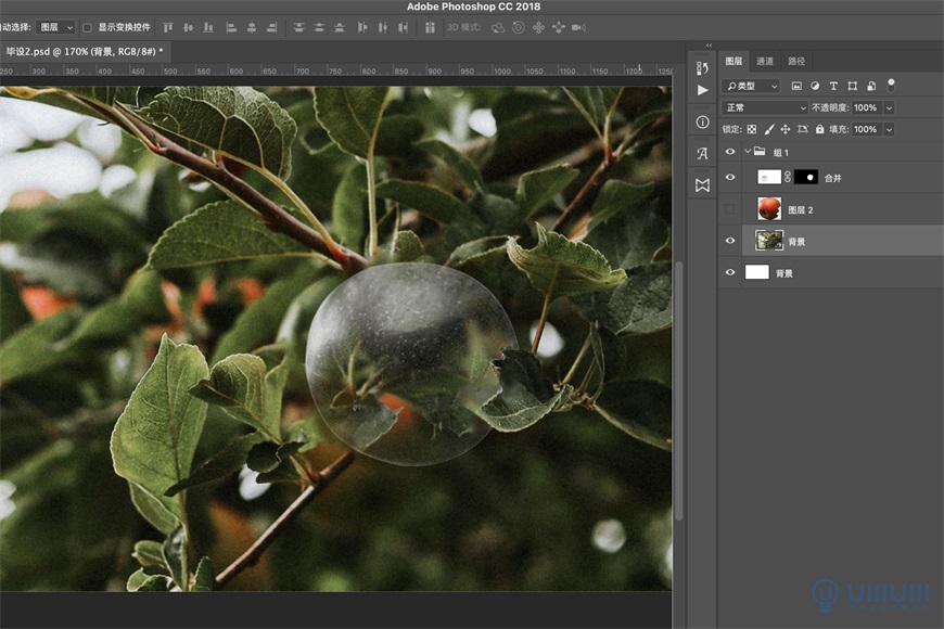 Photoshop调出磨砂主题风格的苹果