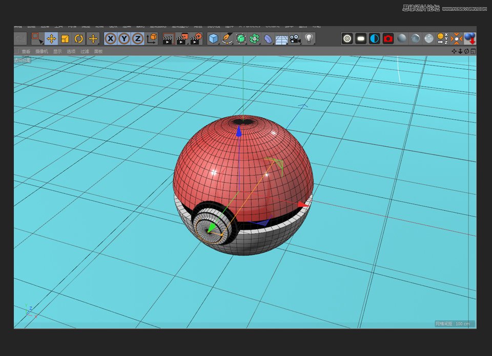 C4D制作圆形的宠物小精灵建模教程