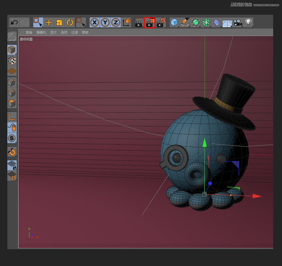C4D绘制可爱的小章鱼建模教程