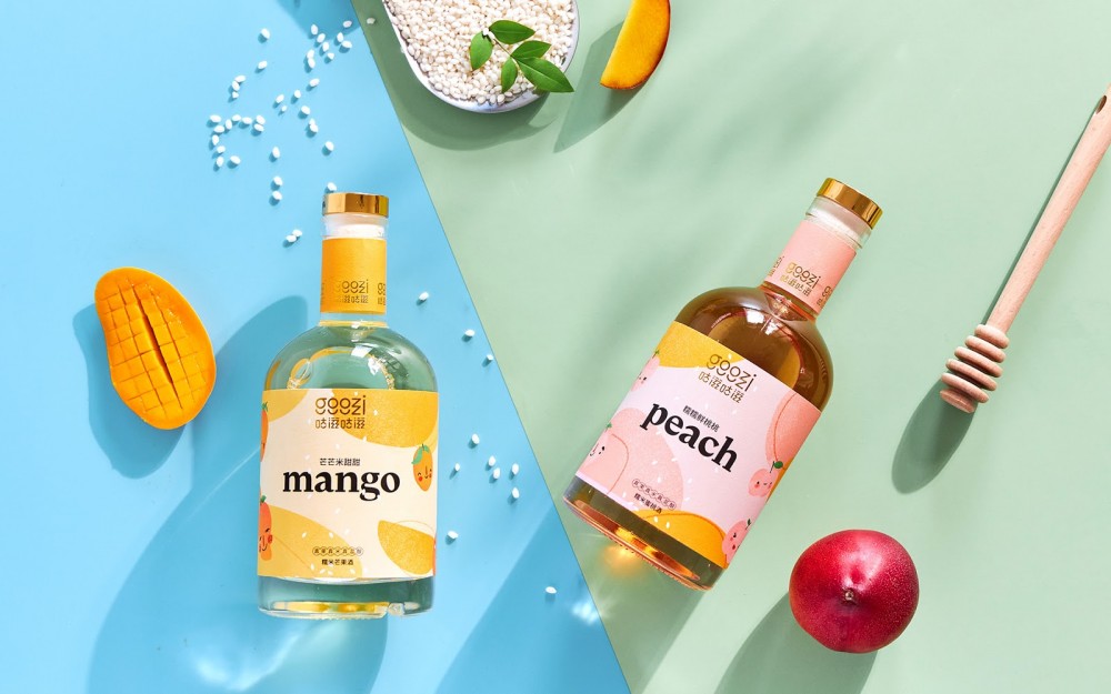 磨砂风格GooziGoozi果酒包装设计欣赏