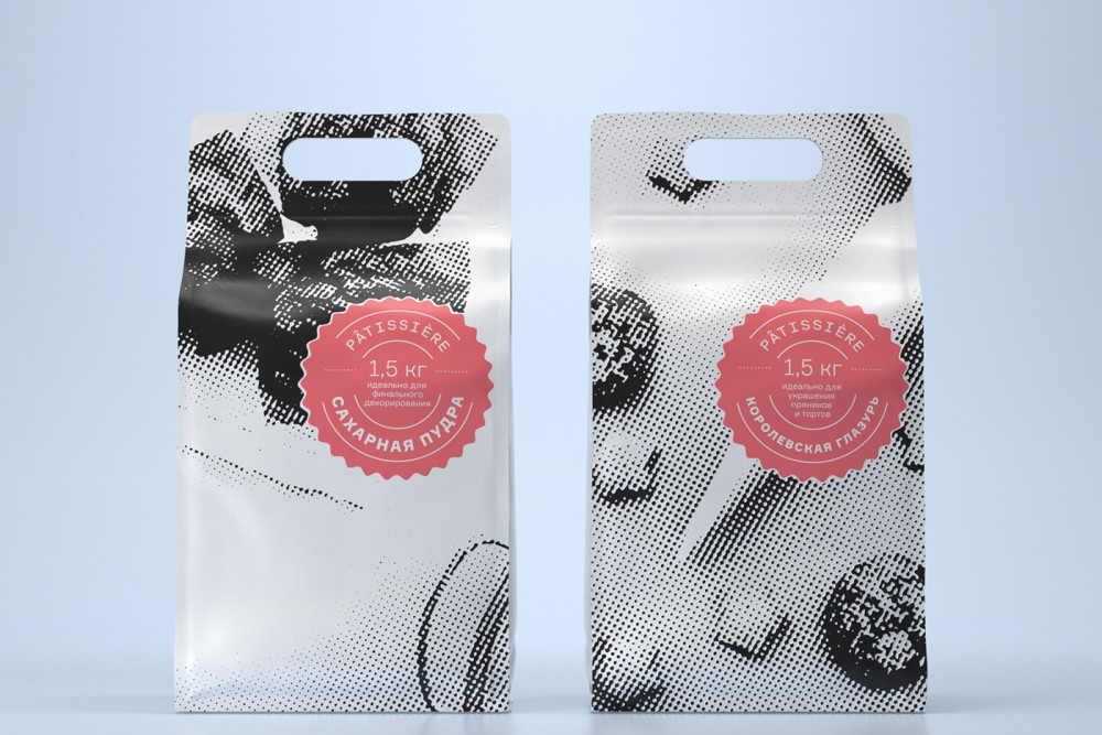 半调网纹风格Patissiere糖包装设计欣赏