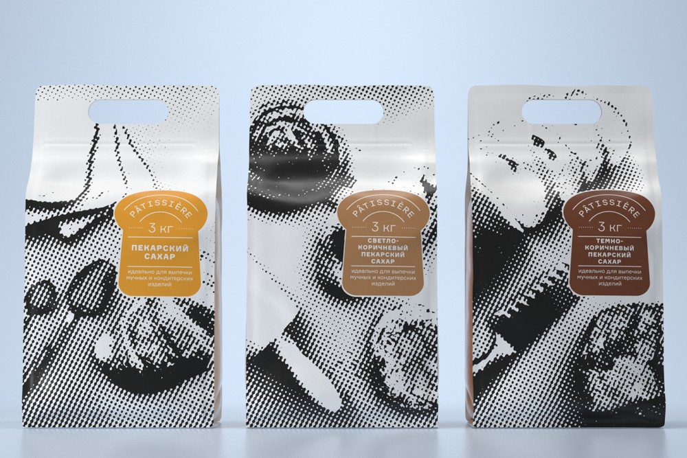 半调网纹风格Patissiere糖包装设计欣赏