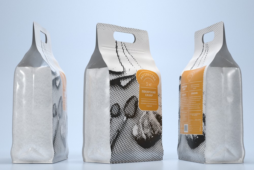 半调网纹风格Patissiere糖包装设计欣赏