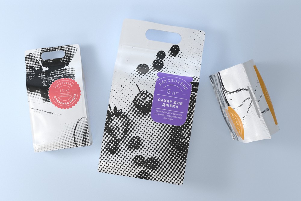 半调网纹风格Patissiere糖包装设计欣赏