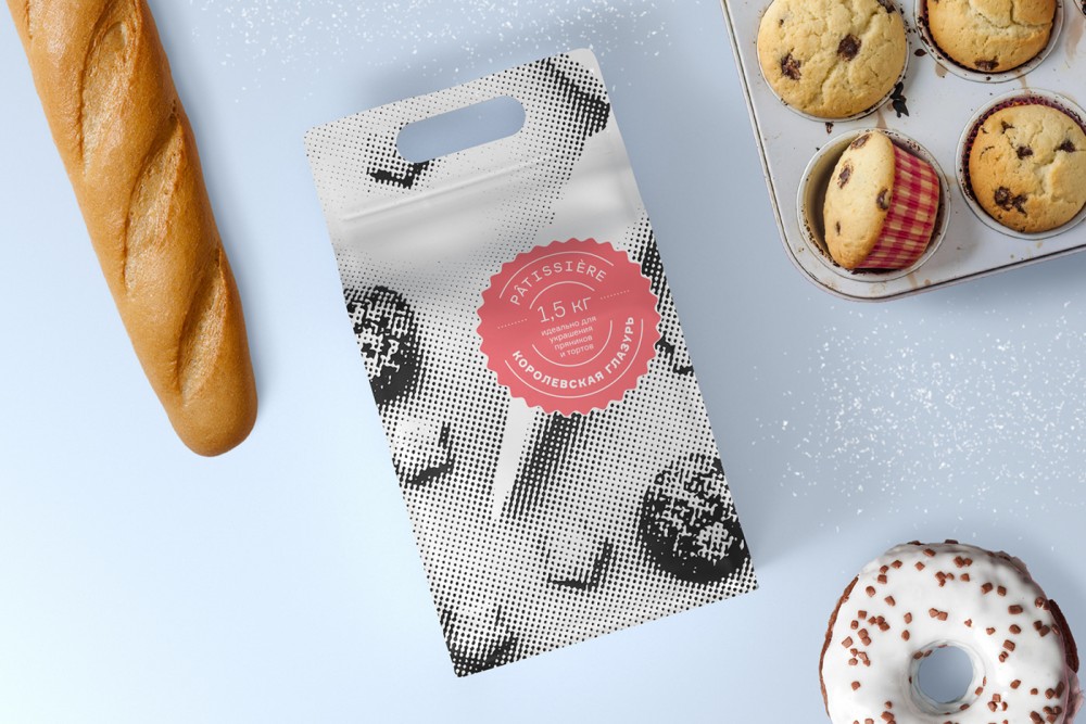 半调网纹风格Patissiere糖包装设计欣赏