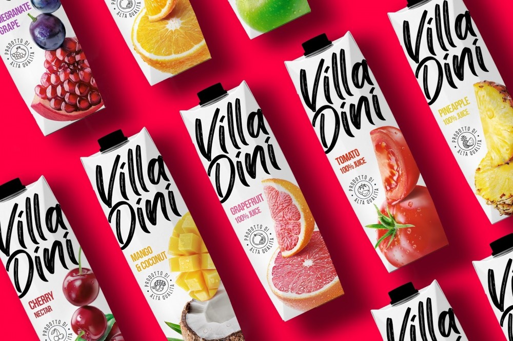 Villa Dini果汁包装设计欣赏