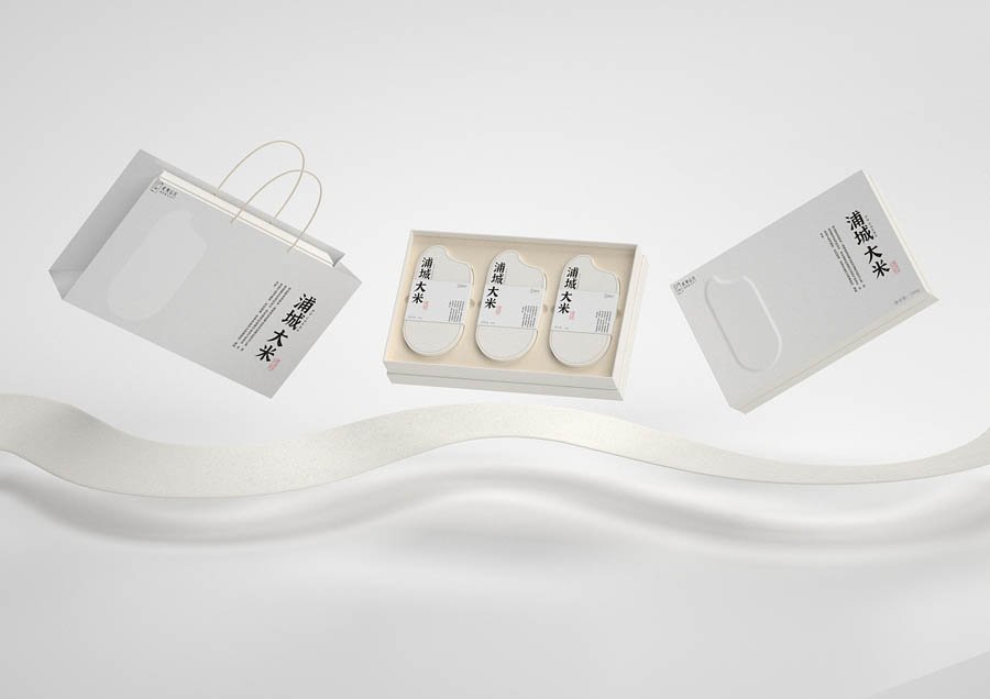 简约风格的浦城大米包装设计欣赏