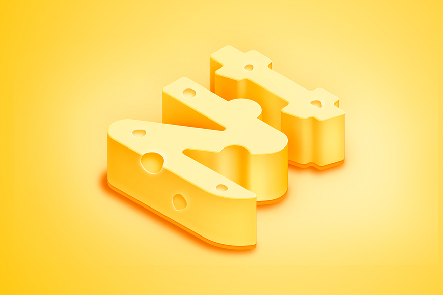 Photoshop结合AI制作立体芝士艺术字设计教程