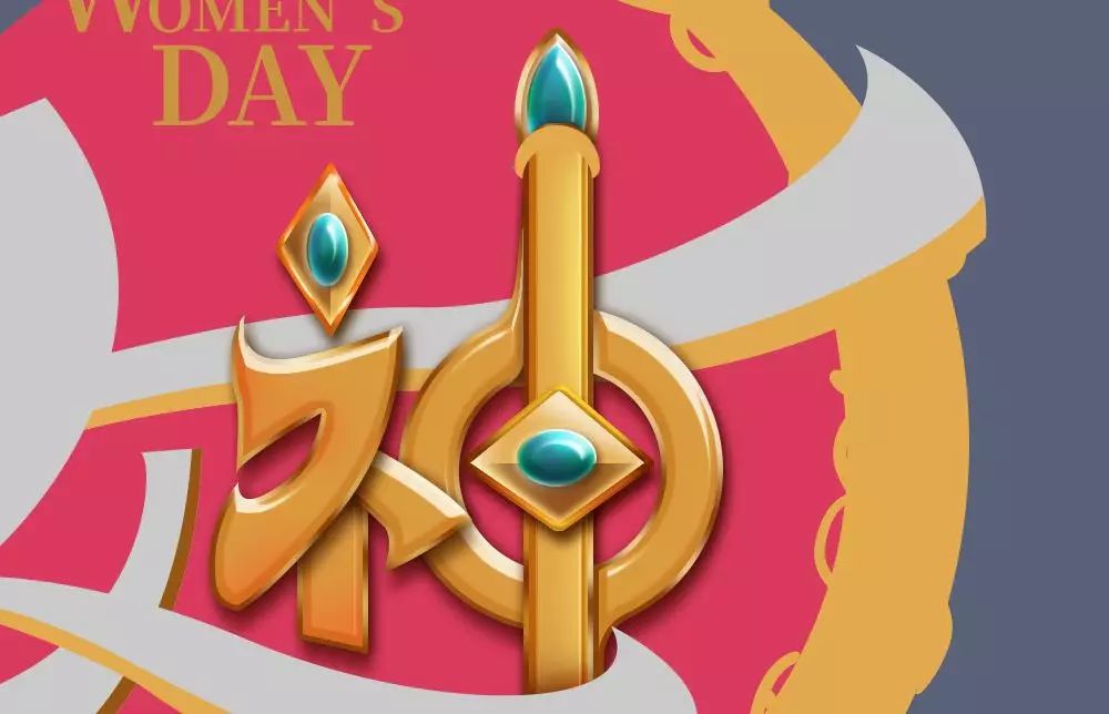 Photoshop制作金属质感的女神节艺术字