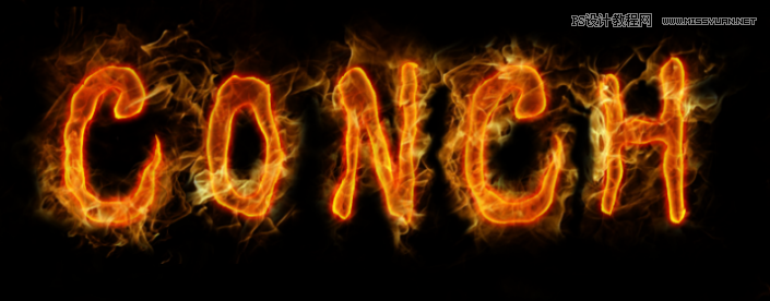 Photoshop制作火焰燃烧的文字效果