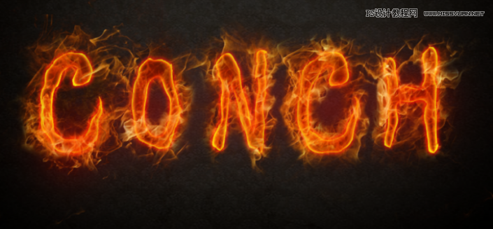 Photoshop制作火焰燃烧的文字效果