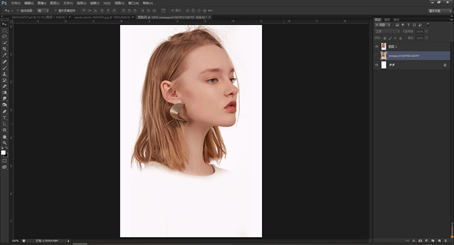 Photoshop创意合成从人物头像中长出的花朵