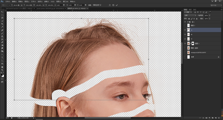 Photoshop创意合成从人物头像中长出的花朵