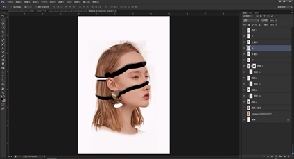 Photoshop创意合成从人物头像中长出的花朵