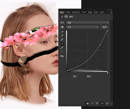 Photoshop创意合成从人物头像中长出的花朵