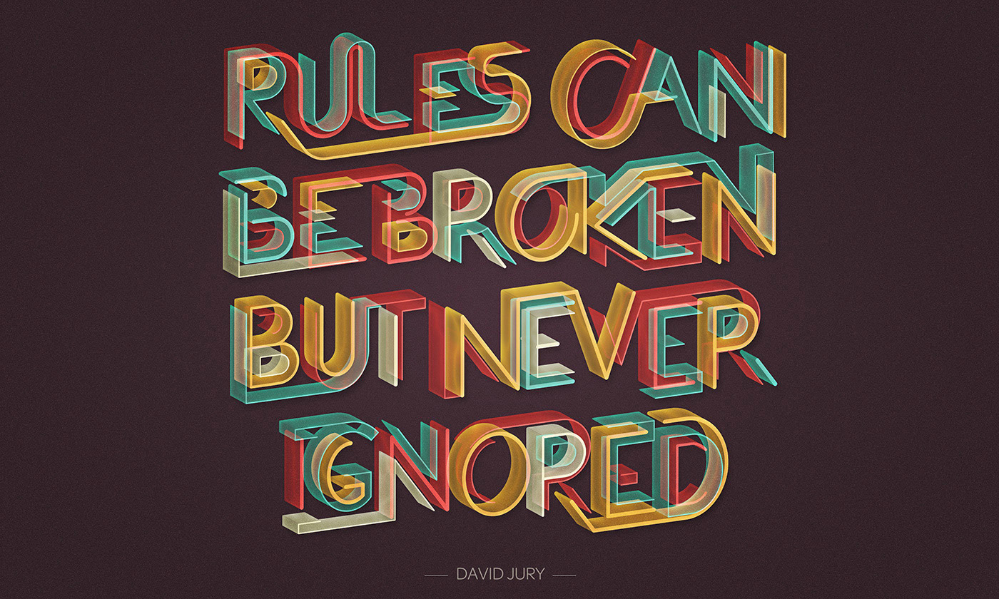 时尚绚丽的3D艺术字设计欣赏