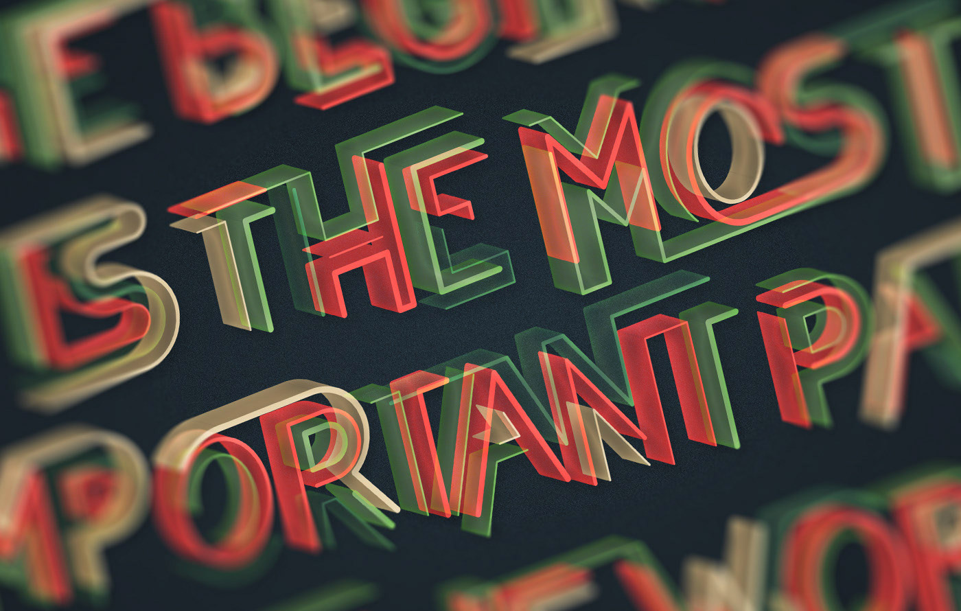 时尚绚丽的3D艺术字设计欣赏