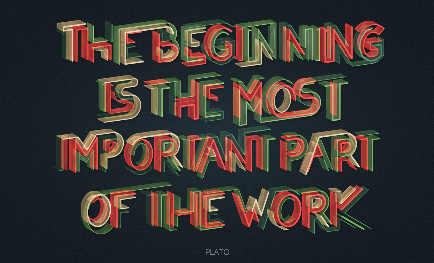 时尚绚丽的3D艺术字设计欣赏