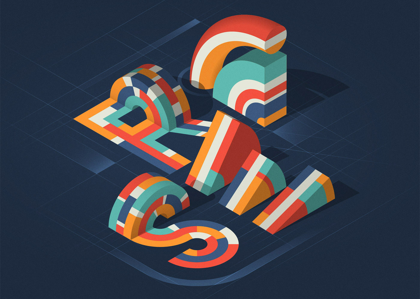 时尚绚丽的3D艺术字设计欣赏