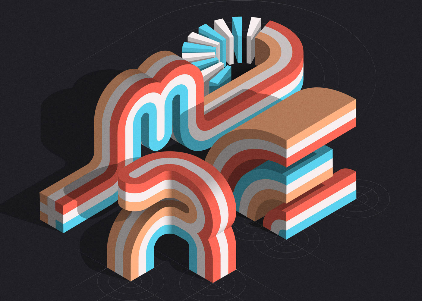 时尚绚丽的3D艺术字设计欣赏