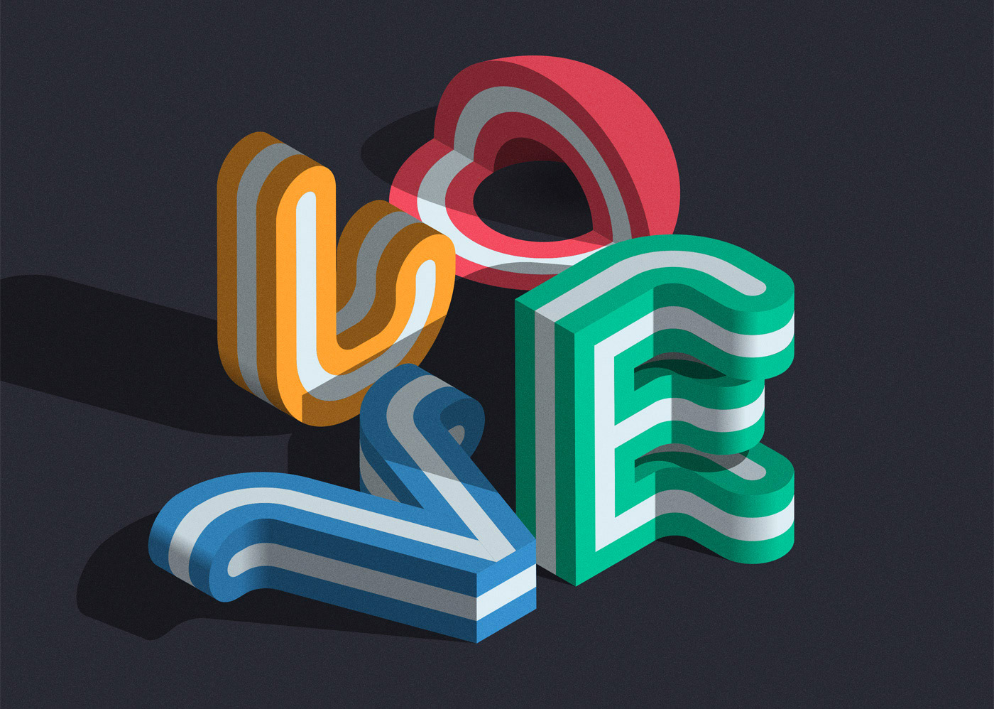 精选Mario de Meyer酷炫3D字体设计作品欣赏