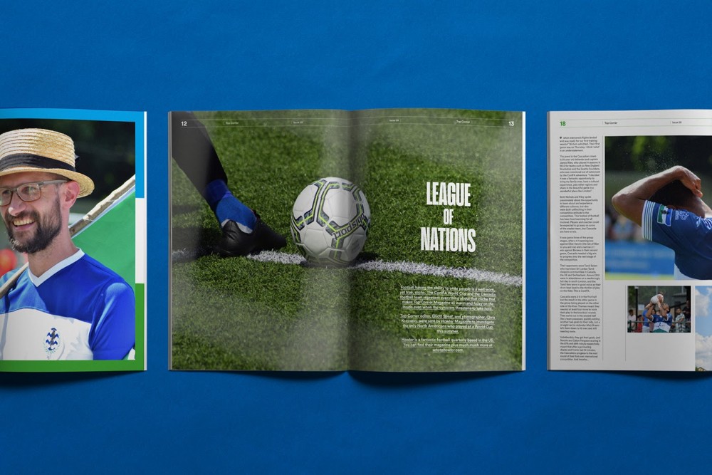 简约Top Corner足球杂志版式设计欣赏