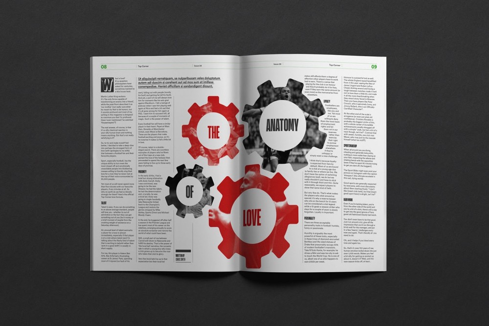简约Top Corner足球杂志版式设计欣赏