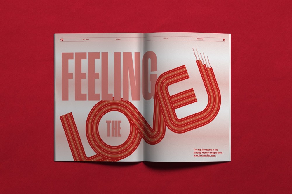 简约Top Corner足球杂志版式设计欣赏