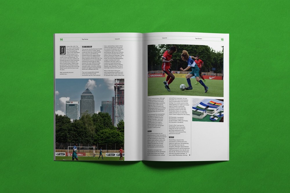 简约Top Corner足球杂志版式设计欣赏
