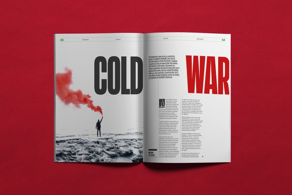 简约Top Corner足球杂志版式设计欣赏