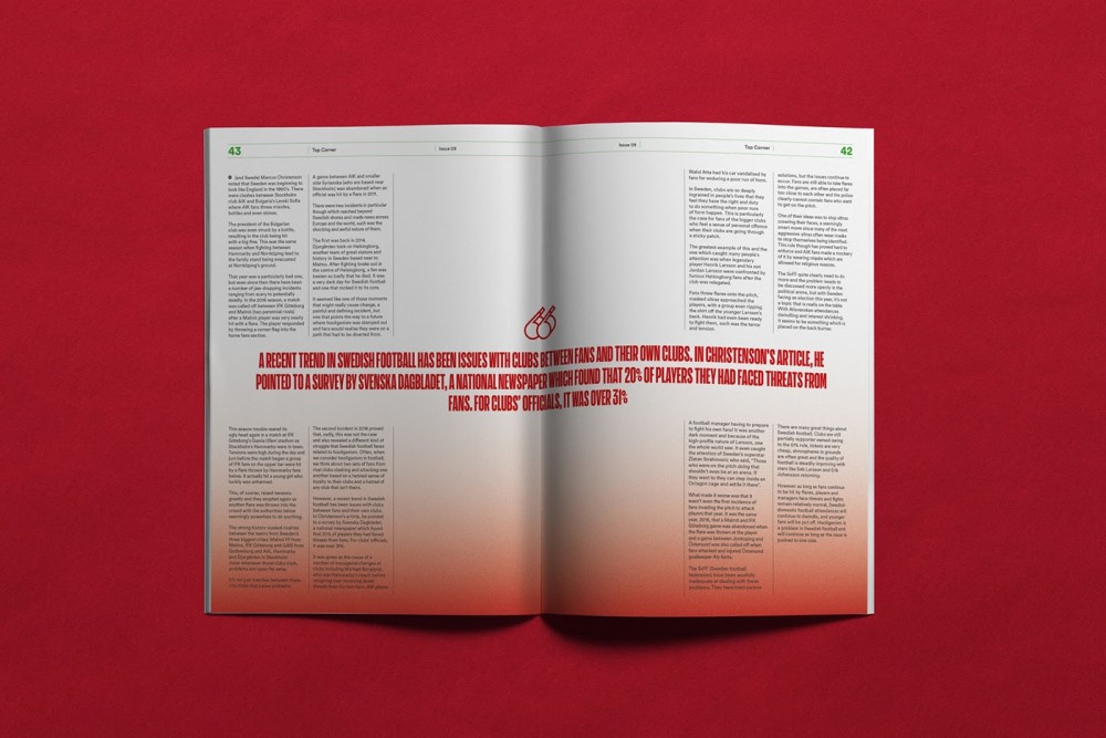 简约Top Corner足球杂志版式设计欣赏