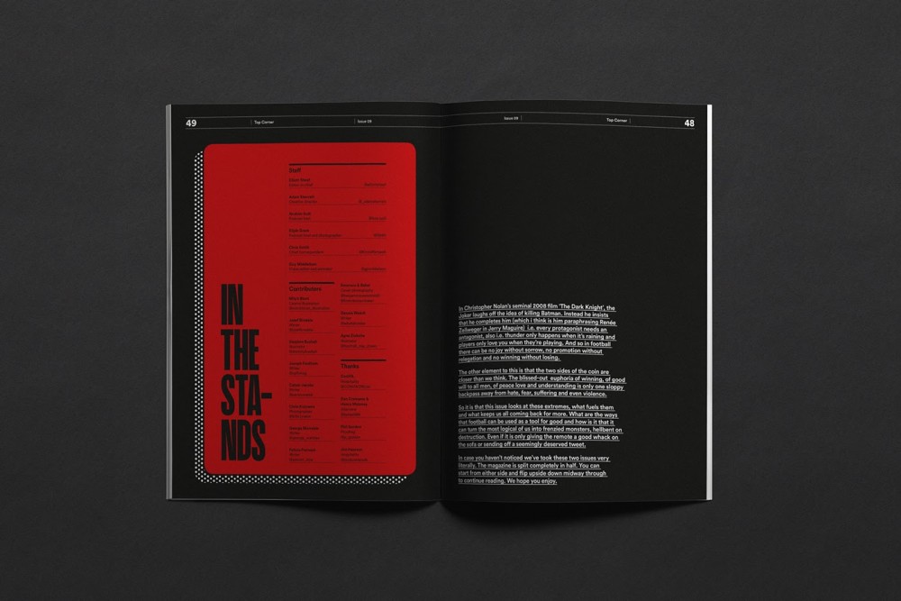 简约Top Corner足球杂志版式设计欣赏