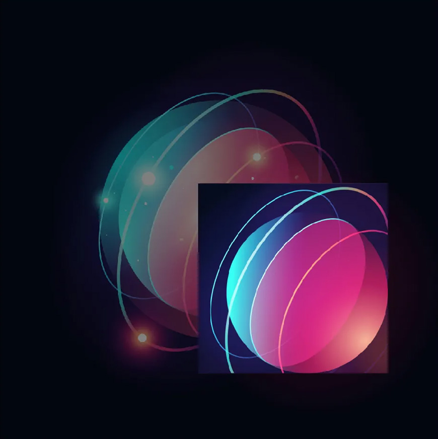 Illustrator绘制时尚立体效果的星球插画