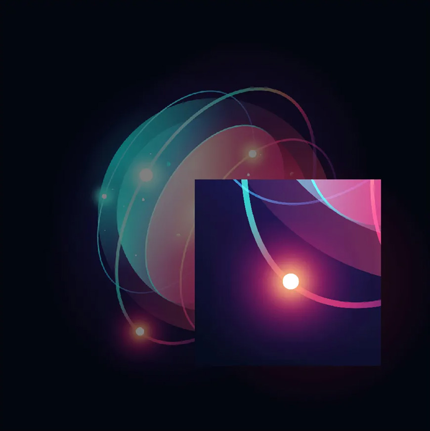 Illustrator绘制时尚立体效果的星球插画