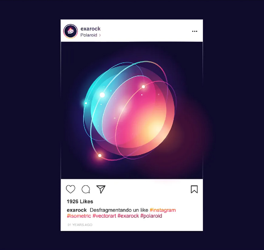 Illustrator绘制时尚立体效果的星球插画