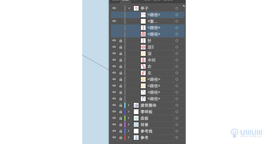 Illustrator绘制2.5D风格创意建筑插画