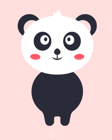 Illustrator绘制卡通风格的大熊猫