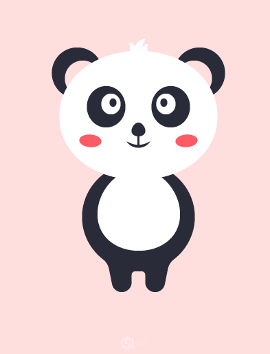 Illustrator绘制卡通风格的大熊猫