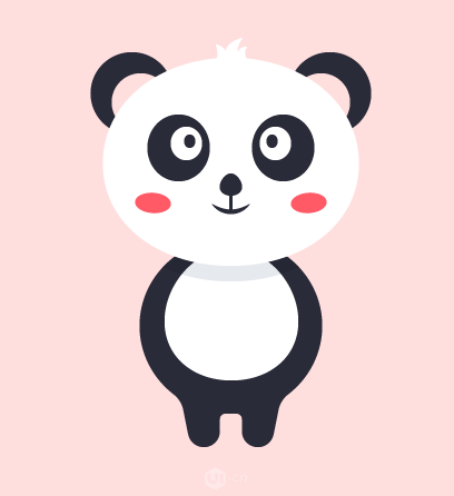 Illustrator绘制卡通风格的大熊猫