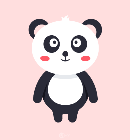 Illustrator绘制卡通风格的大熊猫