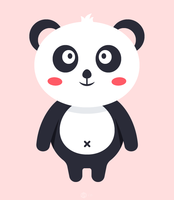 Illustrator绘制卡通风格的大熊猫