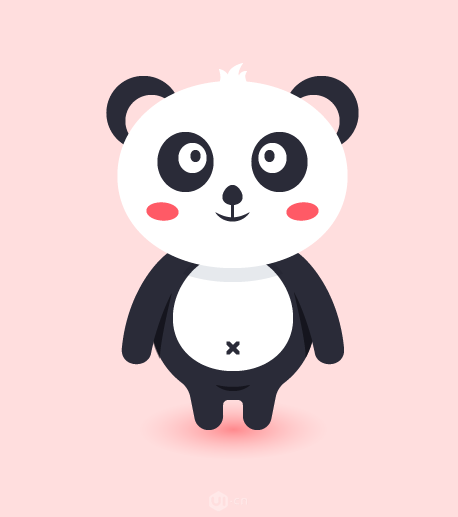 Illustrator绘制卡通风格的大熊猫