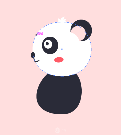 Illustrator绘制卡通风格的大熊猫